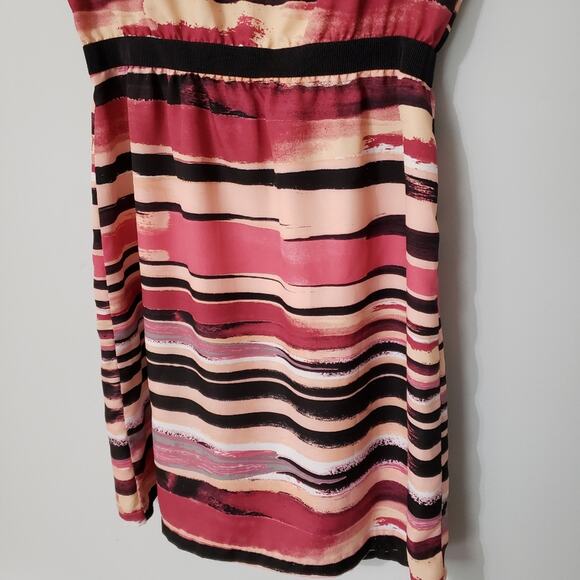 LOFT Striped Boat Neck Sleeveless Cinched Dress Small - Picture 9 of 11